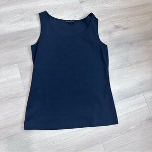 Lafayette 148 New York scoop neck classic tank large black